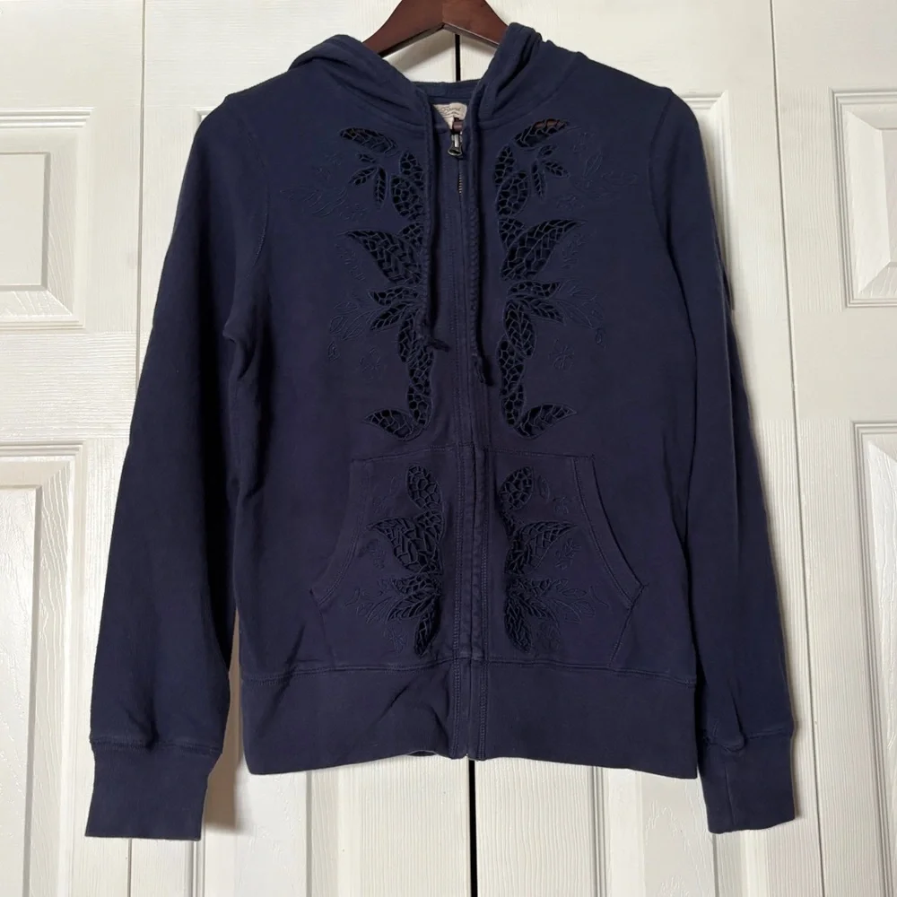 Lucky Brand Cutout Zip Hoodie - Picture 1 of 6